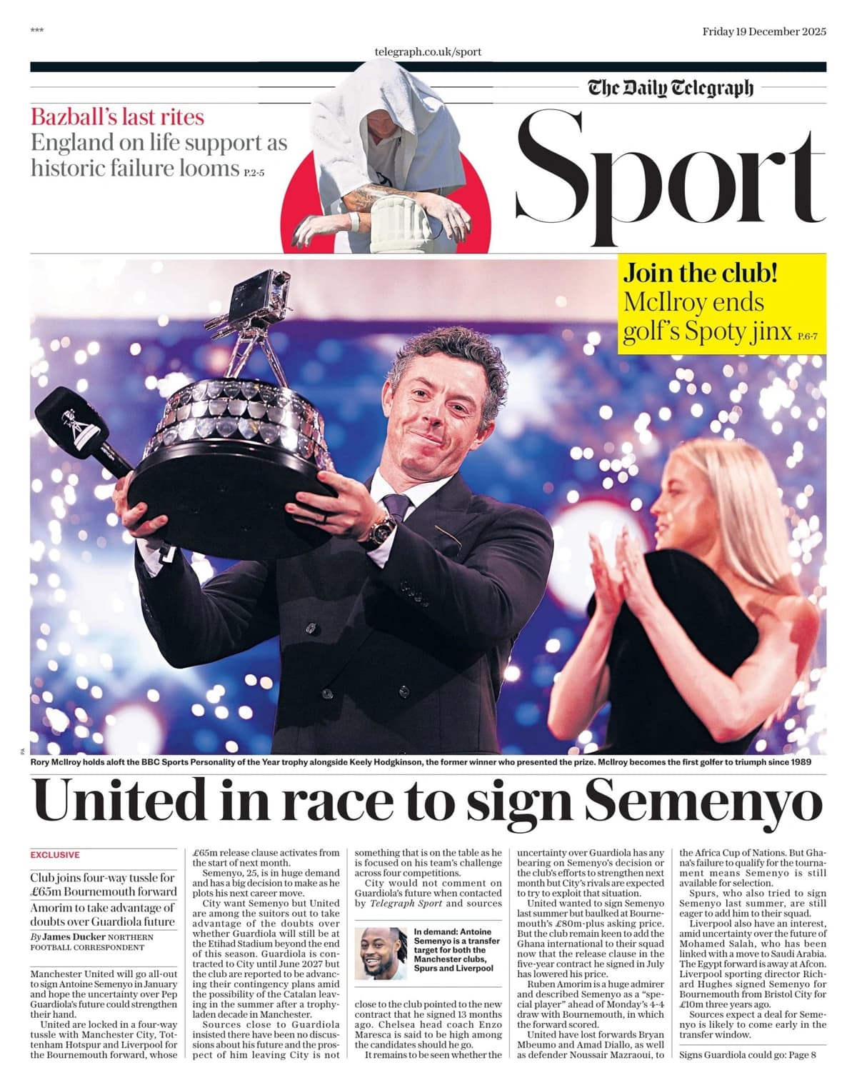 آخرین شایعات نقل‌وانتقالات فوتبال اروپا؛ هدف منچستریونایتد، بند آزادسازی برونو فرناندز و دستمزد تاری