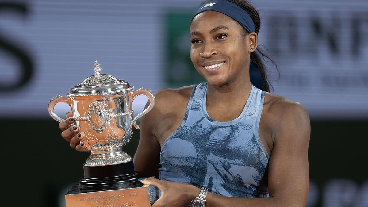 واکنش بزرگ لبرون جیمز به قهرمانی کوکو گاف در رولاند گاروس