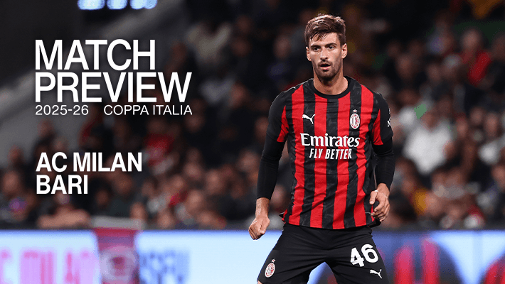 پیش‌بازی آث میلان مقابل باری در جام حذفی ایتالیا (کوپا ایتالیا)