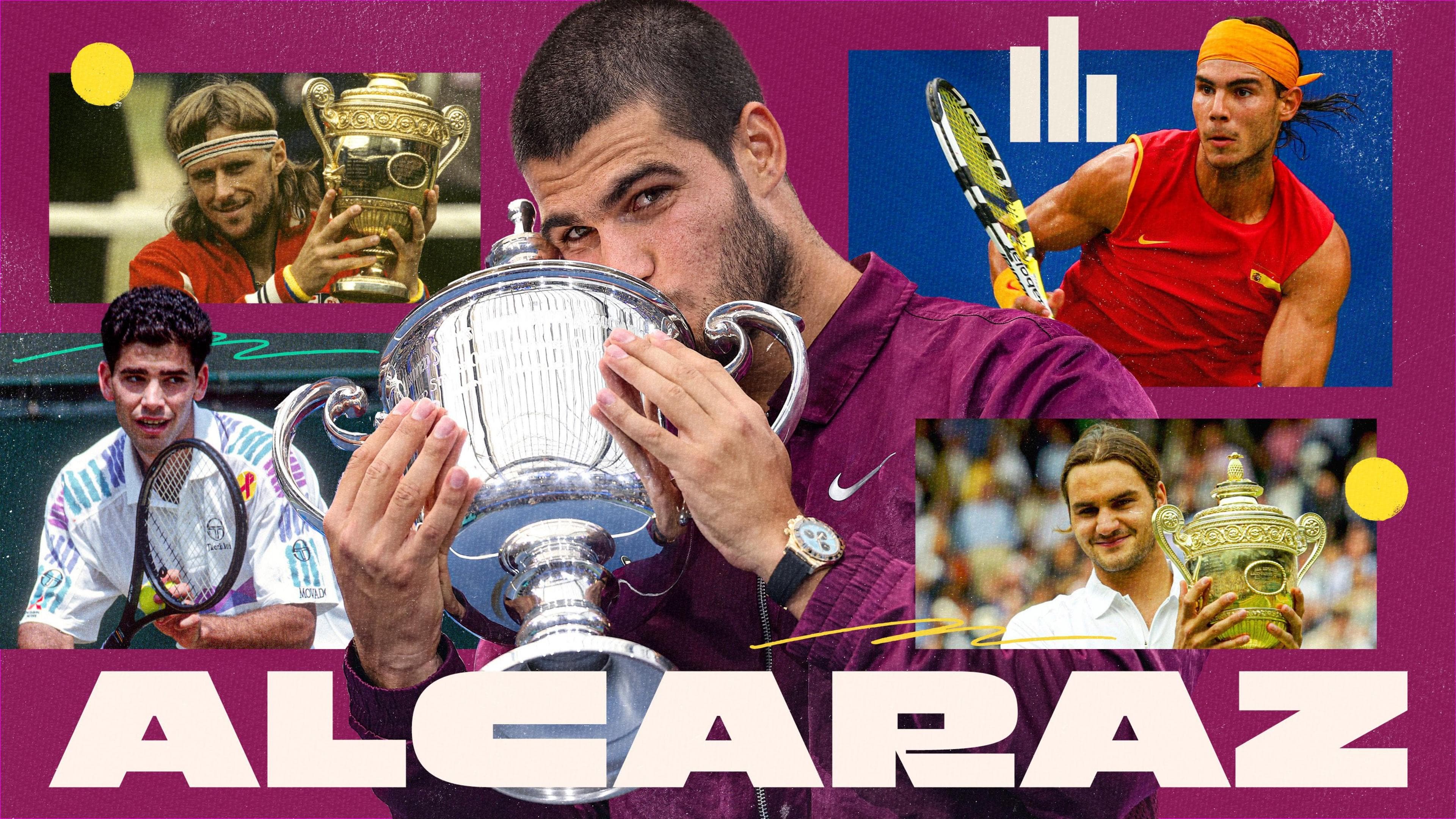 کارلوس آلکاراز در ۲۲ سالگی؛ در کنار اسطوره‌های تنیس مردان جهان