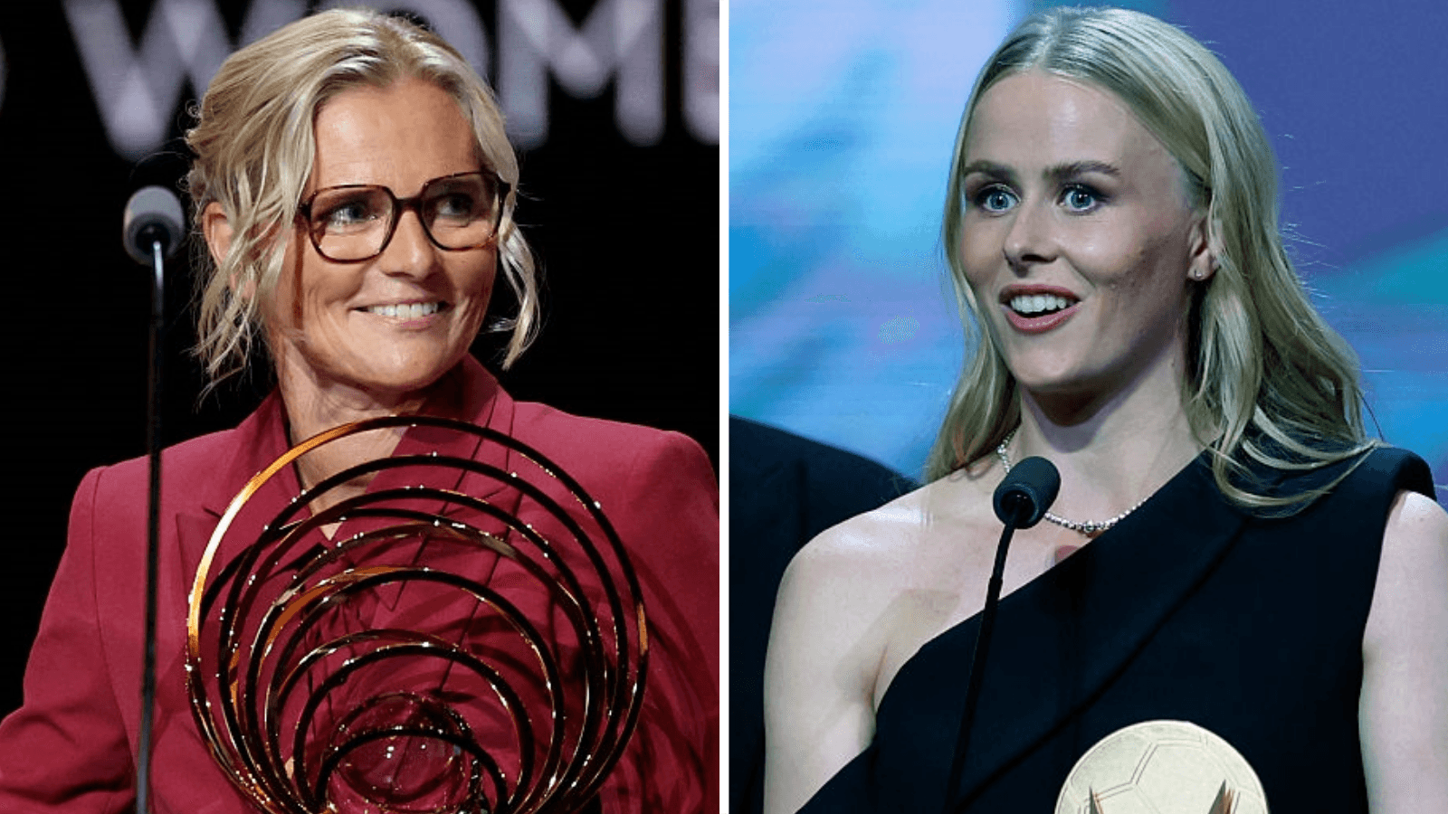 درخشش ویگمن و همپتون از تیم ملی بانوان انگلیس در مراسم توپ طلای ۲۰۲۵