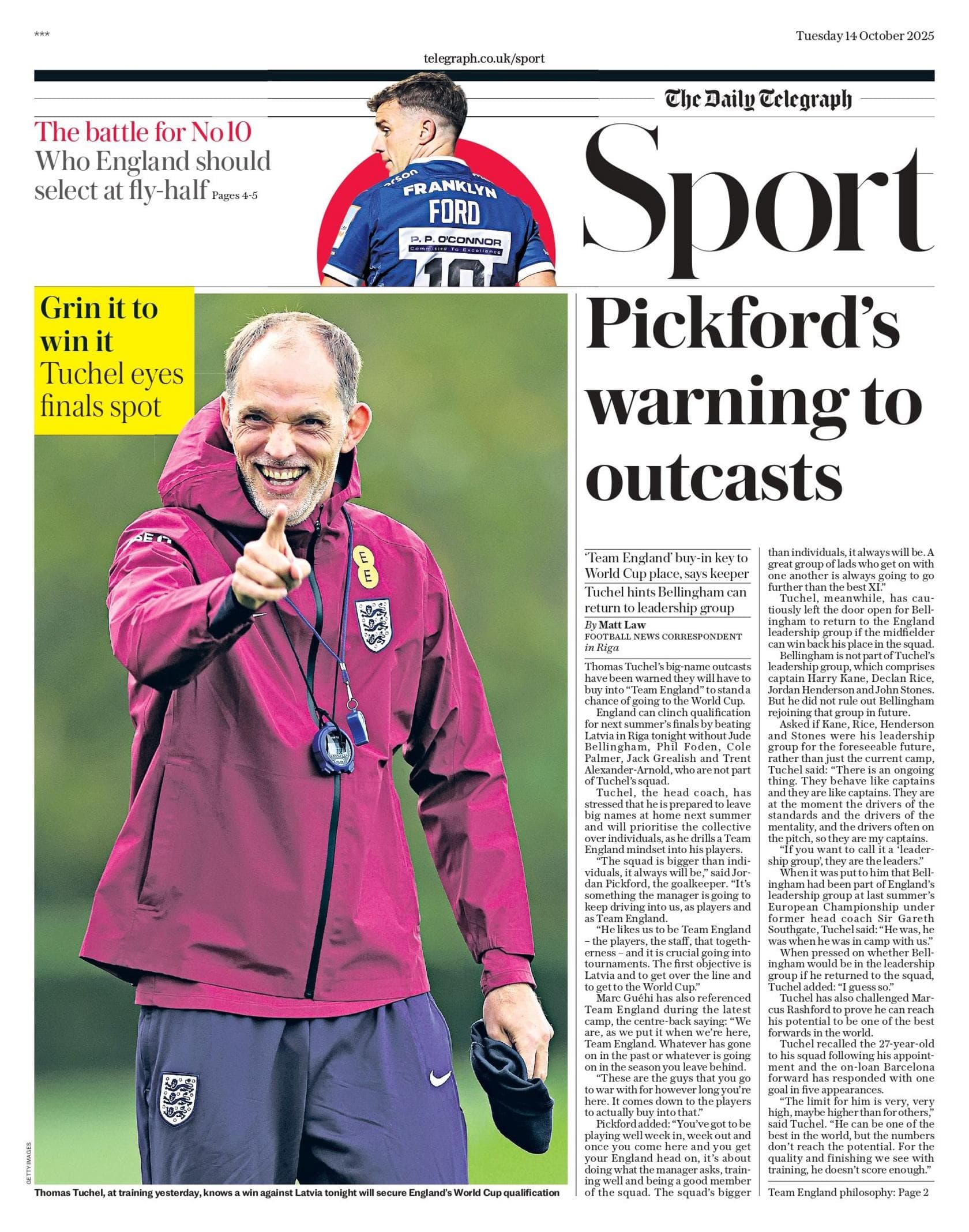 شایعات نقل و انتقالات: علاقه منچستر یونایتد و کریستال پالاس به جوب بلینگهام