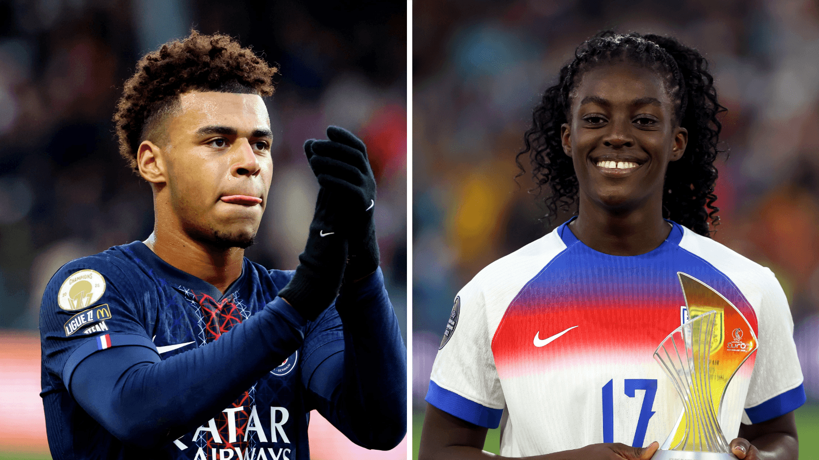 دزیره دوه و میشل آجیمانگ برنده جوایز بهترین بازیکن جوان اروپا شدند