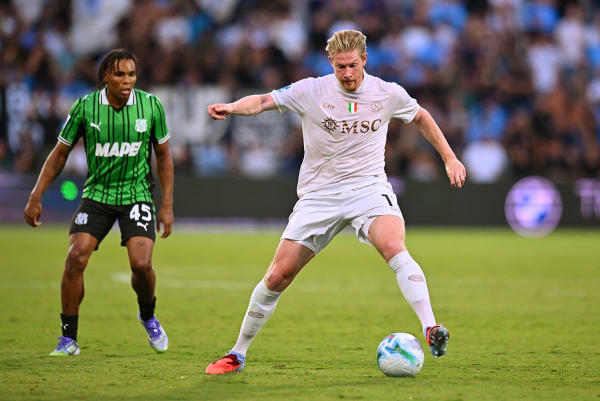 برد قاطع ناپولی مقابل ساسولو با گلزنی کوین دیبروینه در نخستین بازی