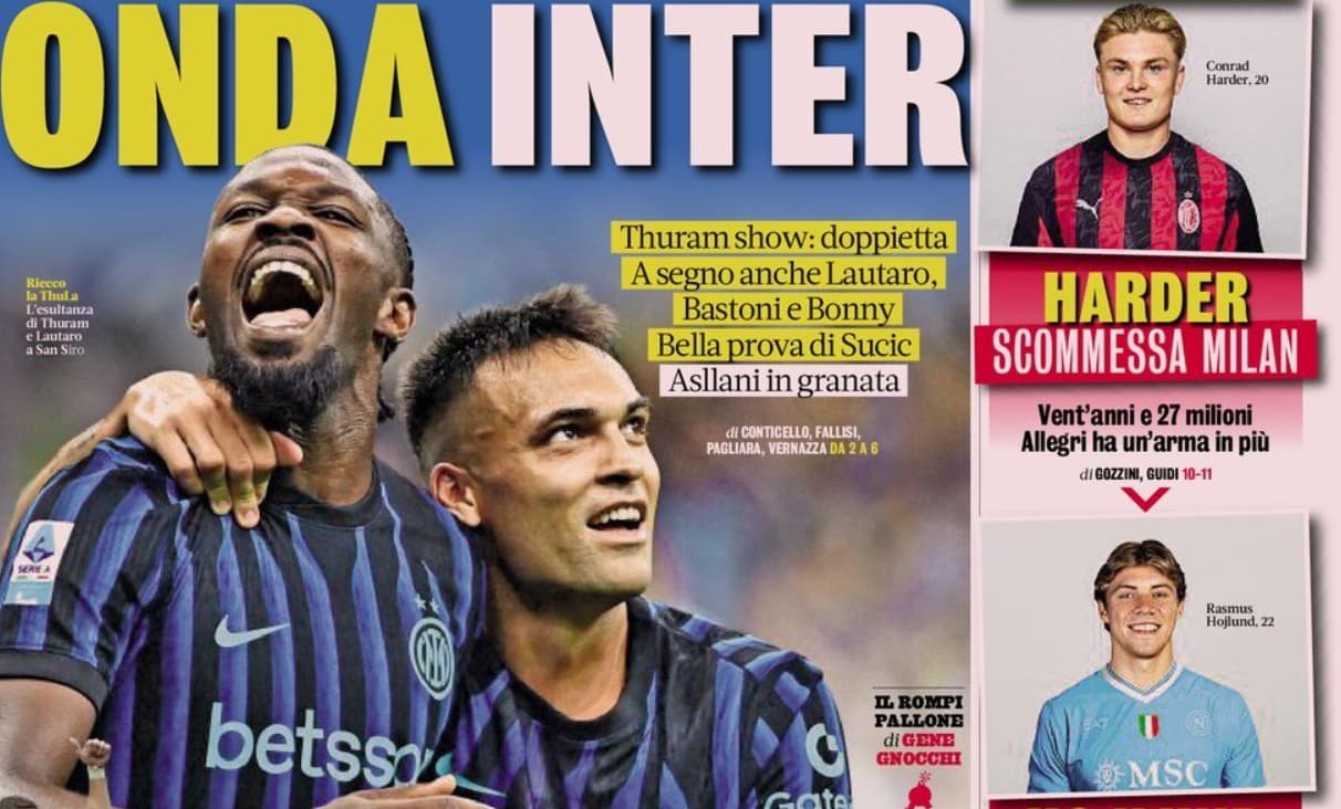 خلاصه روزنامههای ورزشی امروز ایتالیا: نمایش اینتر، انتقال هویلوند به ناپولی
